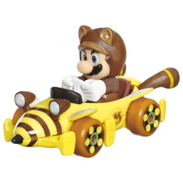 Hot Wheels Mario Kart Veículo de Brinquedo Tanooki Mario Bumble V - Imagem 1 de 4