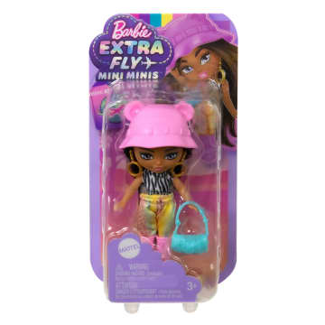 Barbie Extra Mini Minis Travel Doll With Safari Animal Print Fashion, Barbie Extra Fly - Imagen 6 de 6