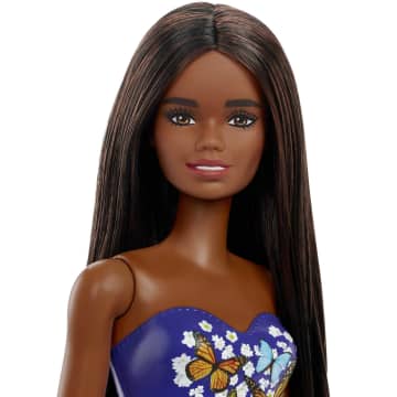Barbie Fashion & Beauty Muñeca Traje de Baño Morado con Mariposas