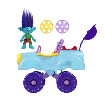 Imaginext Dreamworks Trolls Le Buggy de Branche, 4 Éléments