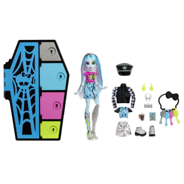 Monster High Skulltimate Secrets Frankie Stein Doll And Fashion Set With Dress-Up Locker