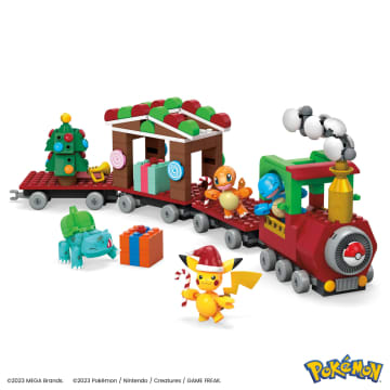 MEGA Pokémon Holiday Train Building Set With 373 Pieces And Festive Surprises - Imagem 6 de 6