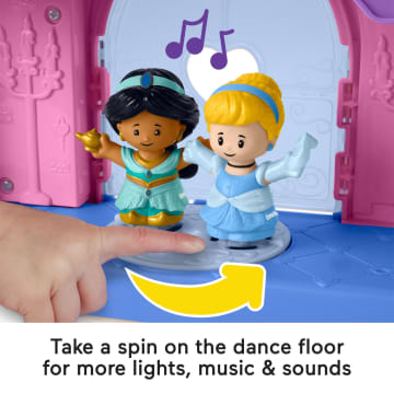 Disney Princess Magical Lights & Dancing Castle Little People Toddler Playset, 2 Figures - Imagen 4 de 6