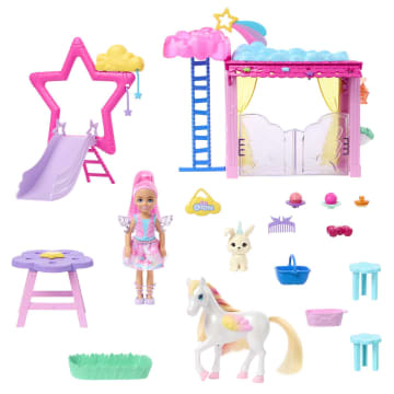 Barbie A Touch Of Magic Chelsea Doll Playset With Baby Pegasus, Winged Horse Toys - Imagem 5 de 6