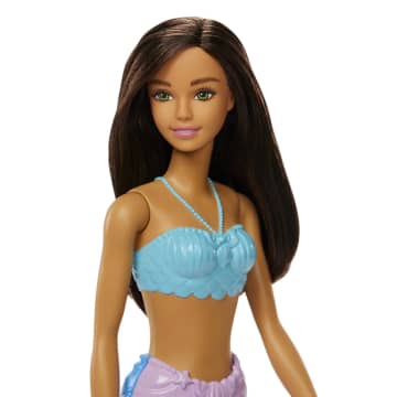 Barbie Fantasía Muñeca Sirena Aleta Azul con Lila - Imagem 3 de 5