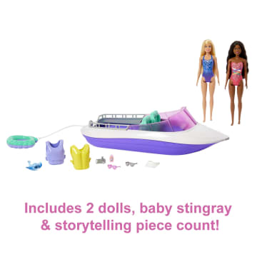 Barbie Mermaid Power  Dolls & Boat Playset
