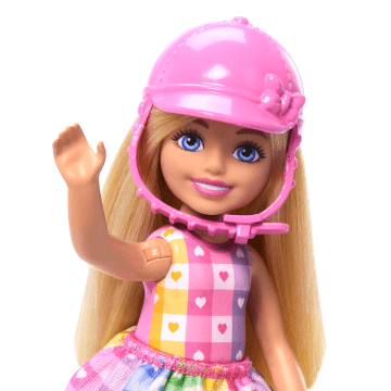 Barbie  Chelsea  Coffret  Poupée et Poney, Casque, Genoux Pliables