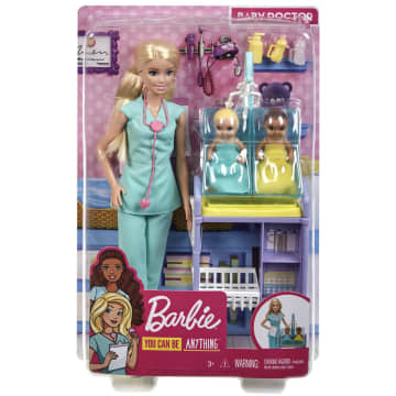 Barbie Careers Baby Doctor Playset With Blonde Doll, 2 Infant Dolls, Toy Pieces