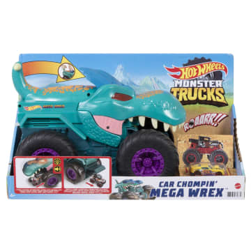 Hot Wheels Monster Trucks Car Chompin’ MEGA Wrex Vehicle, For Ages 3 Years & Up