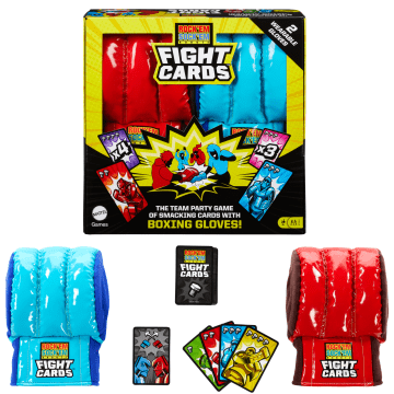 Rock ‘Em Sock ‘Em Robots Fight Cards Card Game With Two Boxing Gloves, Team Party Game - Image 1 of 6