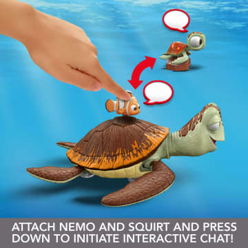 Disney Pixar Finding Nemo Crush Talking Action Figure, Chat 'n Cruise interactive Toy Turtle