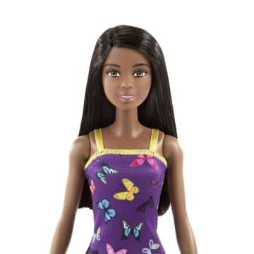 Barbie Fashion & Beauty Muñeca Vestido Morado con Mariposas