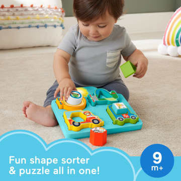 Fisher-Price Shapes & Sounds Vehicle Puzzle Baby Sorting Toy With Music & Lights - Image 2 of 6