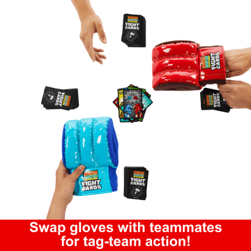 Rock ‘Em Sock ‘Em Robots Fight Cards Card Game With Two Boxing Gloves, Team Party Game - Image 4 of 6