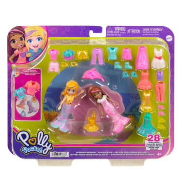 Polly Pocket Conjunto de Brinquedo Pacote de Modas Sereias Mágicas Elemento Surpresa - Imagem 5 de 5