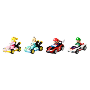 Hot Wheels Mario Kart Vehicle 4-Pack With 1 Exclusive Collectible Model - Imagem 1 de 6