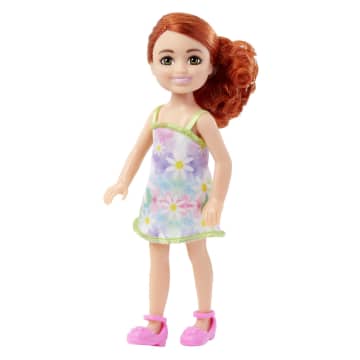 Barbie Chelsea Doll, Small Doll Wearing Removable Floral Dress With Red Hair & Blue Eyes - Image 4 of 6