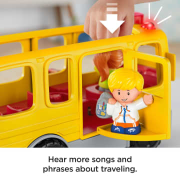 Fisher-Price Little People School Bus Toy With Lights And Sounds, 2 Figures, Toddler Toy, Ffp