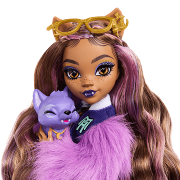 Monster High Poupée, Animal et Accessoires Clawdeen Wolf, Croissant