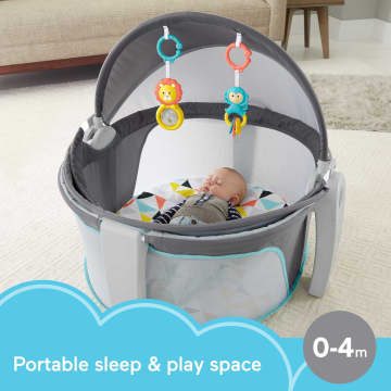 Fisher-Price On-the-Go Baby Dome Portable Bassinet And Play Space With Toys, Windmill