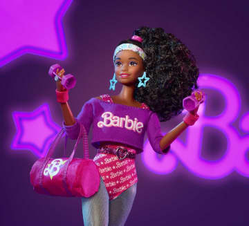 Barbie Rewind 80s Edition Workin’ Out Doll (11.5-in Brunette) With Fashion & Accessories
