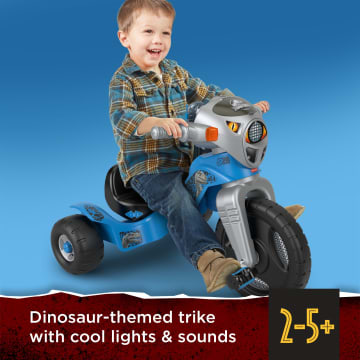 Fisher-Price Jurassic World Velociraptor Dinosaur Tricycle Toddler Toy With Lights & Sounds