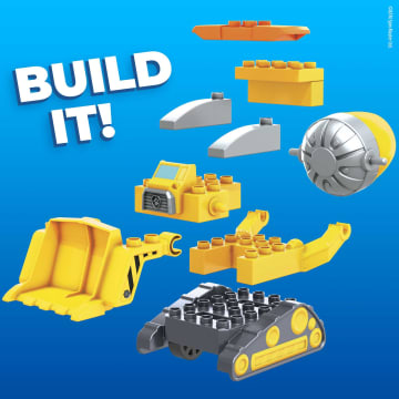 MEGA Bloks Paw Patrol Rubble's City Construction Truck For Toddlers, 17 Pieces