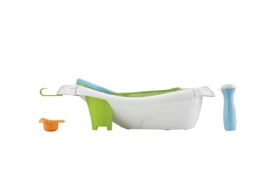Fisher-Price 4-In-1 Sling ‘n Seat Tub Baby To Toddler Bath With 2 Toys, Pacific Pebble