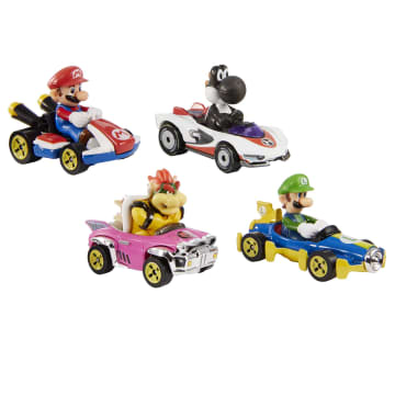 Hot Wheels Mario Kart Die-Cast Characters And Karts 4-Pack