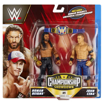 WWE Championship Showdown Roman Reigns vs John Cena Action Figures, 2 Pack With Championship (6- in) - Image 6 of 6