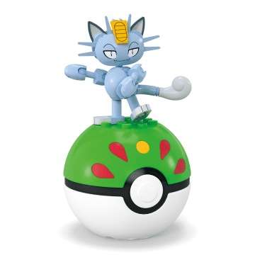 MEGA Pokémon Alolan Meowth Building Toy Kit, Poseable Action Figure (28 Pieces) For Kids