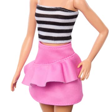 Barbie Fashionistas Doll #213, Blonde With Striped Top, Pink Skirt & Sunglasses, 65th Anniversary