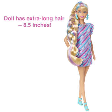 Barbie Totally Hair Star-themed Doll, 8.5 Inch Fantasy Hair, Dress, 15 Accessories, 3 & Up