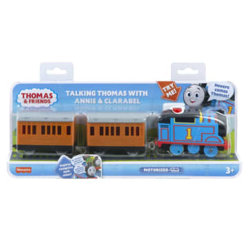 Thomas & Friends Talking Thomas With Annie & Clarabel Motorized Toy Train With Sounds & Phrases