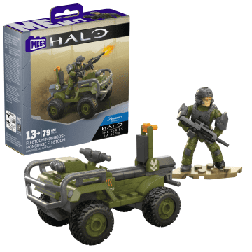 MEGA Halo Fleetcom Mongoose Vehicle Building Kit With Micro Action Figure (79 Pieces) - Image 1 of 6