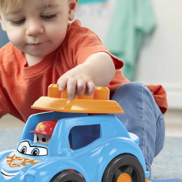 Mega Bloks Ricky Race Car Building Toy Car, Blocks For Toddlers 1-3 (6 Pcs)