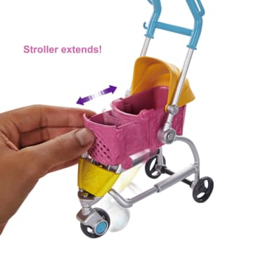 Barbie Stroll ‘n Play Pups Playset With Barbie Doll, 2 Puppies And Pet Stroller