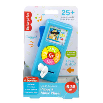 Fisher-Price Laugh & Learn Puppy's Music Player Infant Learning Toy, Blue - Imagen 6 de 6