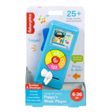 Fisher-Price Laugh & Learn Puppy's Music Player Infant Learning Toy, Blue