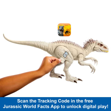 Jurassic World Camouflage 'n Battle indominus Rex Action Figure Toy With Lights, Sound & Motion - Imagem 4 de 6
