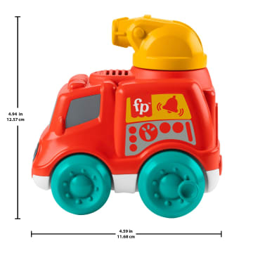 Fisher-Price Chime & Ride Fire Truck Push-Along Toy Vehicle For infants With Fine Motor Activities - Image 6 of 6