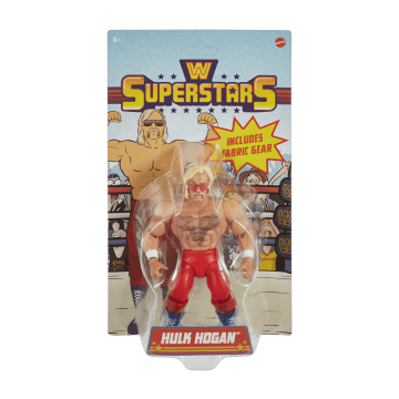 WWE Superstars Hulk Hogan Action Figure & Accessories Set, 6-inch Retro Collectible With Articulation - Imagem 2 de 6