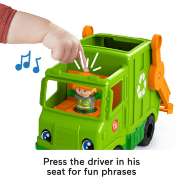 Fisher-Price Little People Recycling Garbage Truck Toy With Music And Sounds, Toddler Toy