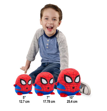 Marvel Cuutopia Plush Spider-Man, 10-In Soft Rounded Pillow Doll, Collectible Superhero Stuffed Animal - Imagem 3 de 6