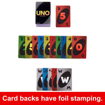 UNO Platinum Edition Card Game For Adults, Kids, Teens & Game Night, Premium Collectible Cards