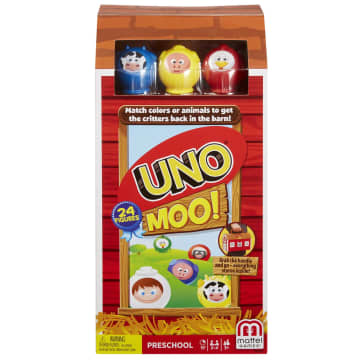 UNO Moo! Matching Animal Game For 2-4 Players Ages 3Y+