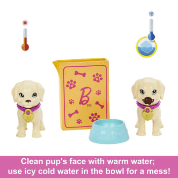 Barbie® Doll and Accessories Pup Adoption™ Playset With Doll, 2 Puppies and Color-Change