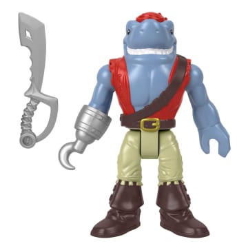 Imaginext Mundo Aventura Figura de Ação Tubarão Pirata XL 25 cm - Imagen 4 de 6