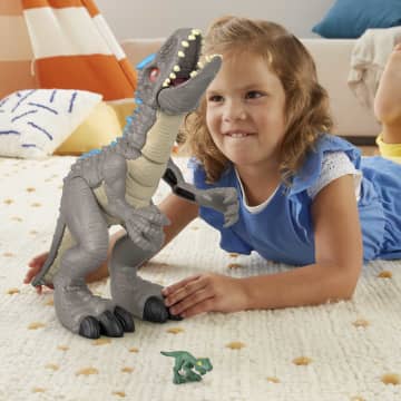Imaginext Jurassic World Indominus Rex Dinosaur Toy With thrashing Action For Preschool Child