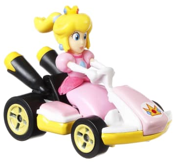 Hot Wheels Mario Kart Veículo de Brinquedo Kart Padrão Princesa Peach - Image 3 of 5